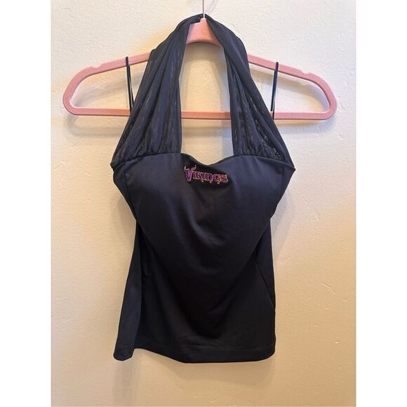 Minnesota Vikings Black NFL Couture Halter Top Size XS - Picture 1 of 3